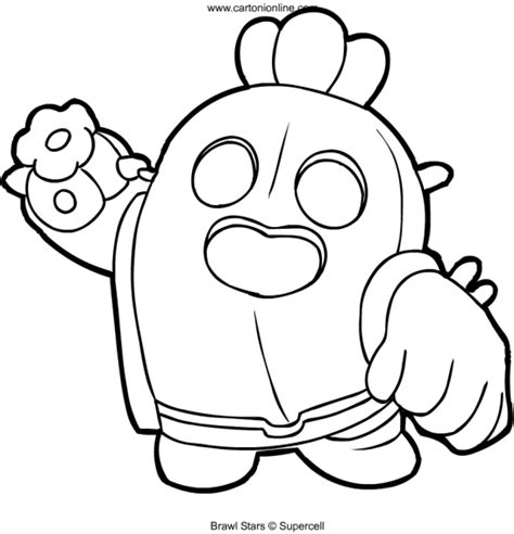 brawl stars ausmalbilder spike|Spike Brawl Stars coloring pages